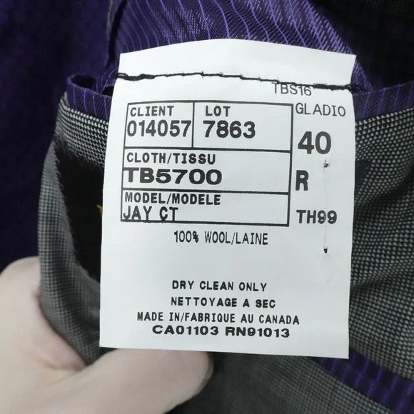 Ted Baker London Endurance Blazer Mens 40R Gray Nailhead Wool Tailored Business